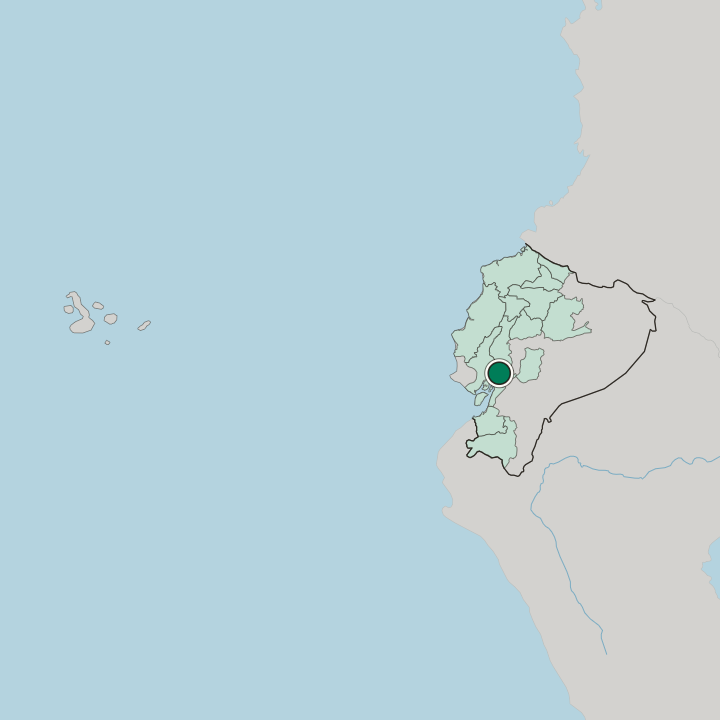 Map showing Milagro — In Ecuador