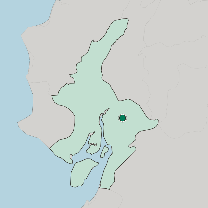 Map showing Milagro — In Provincia del Guayas