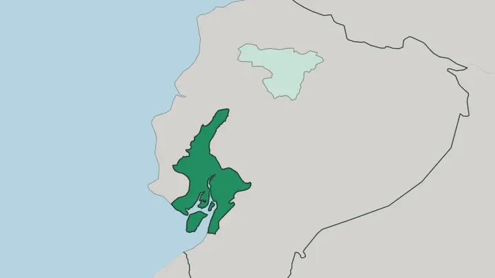 Map of Provincia del Guayas in Ecuador