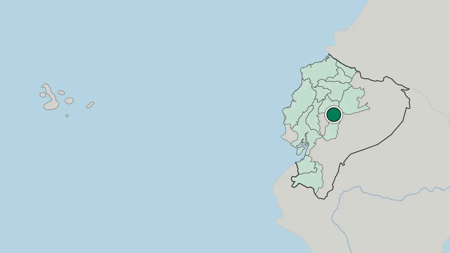 Map of Ambato in Ecuador