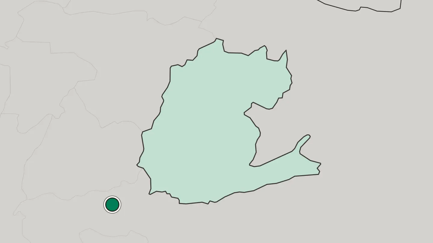 Map of Ambato in Ecuador