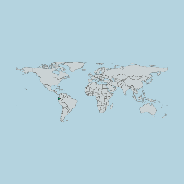 Map showing Ecuador — Worldwide