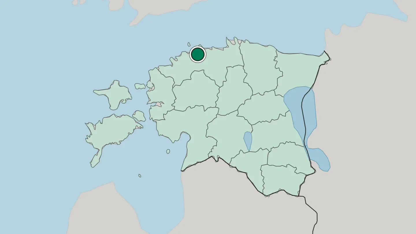 Map of Tallinn in Estonia
