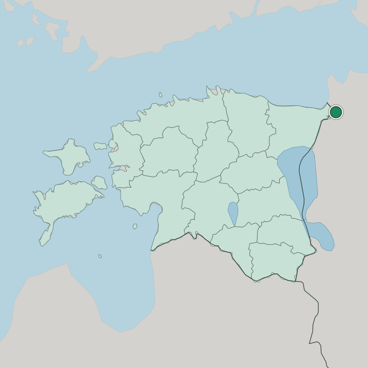 Map showing Narva — In Estonia