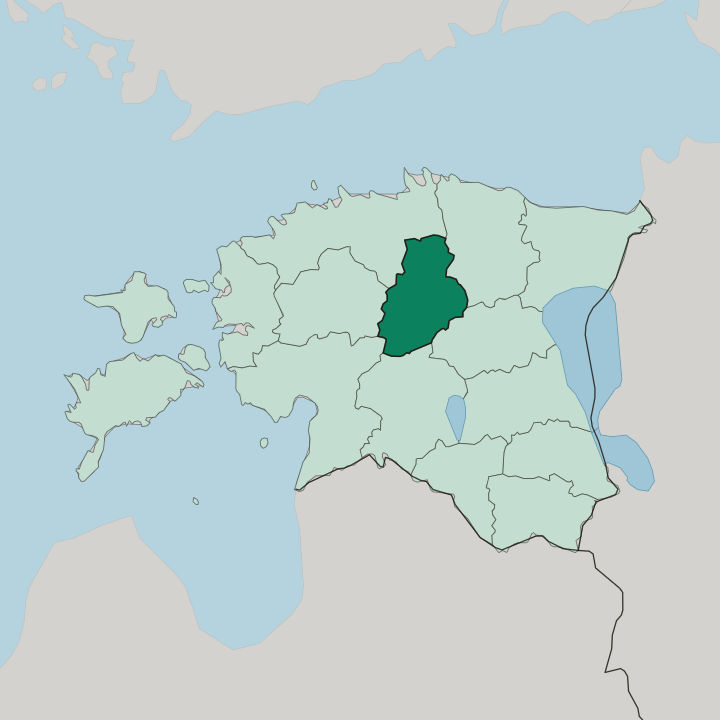 Map showing Järvamaa — In Estonia
