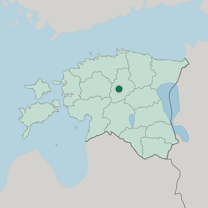 Map showing Paide — In Estonia