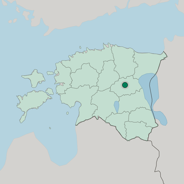 Map showing Jõgeva — In Estonia