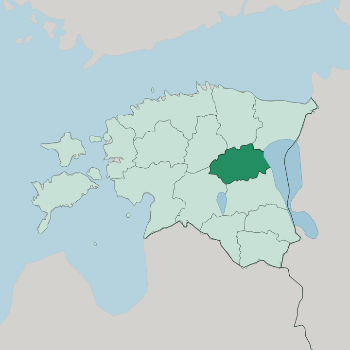 Map showing Jõgevamaa — In Estonia