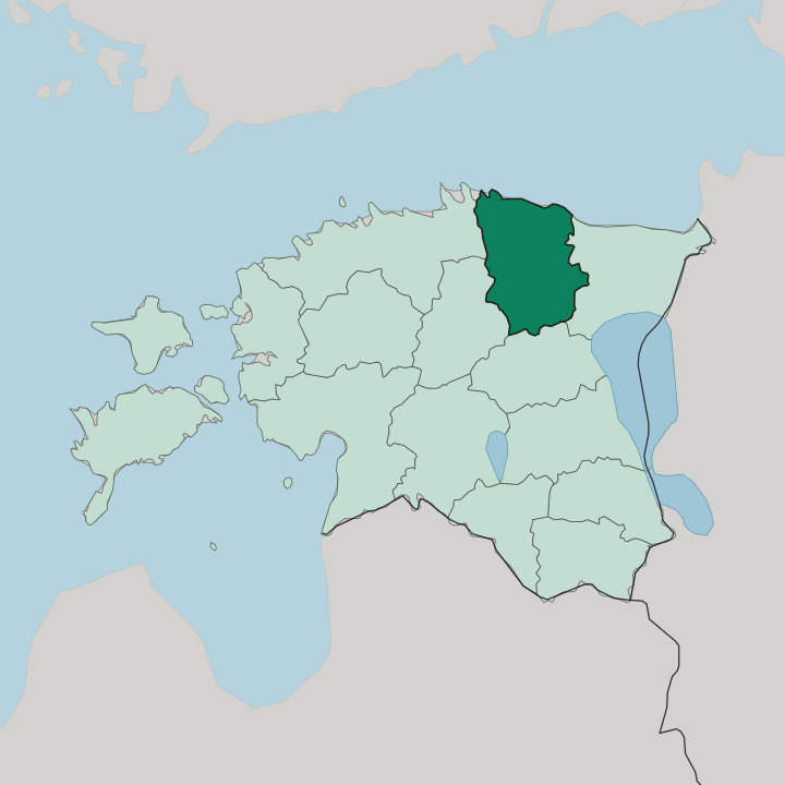 Map showing Lääne-Virumaa — In Estonia