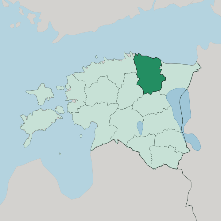 Map showing Lääne-Virumaa — In Estonia