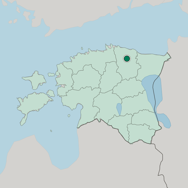 Map showing Rakvere — In Estonia