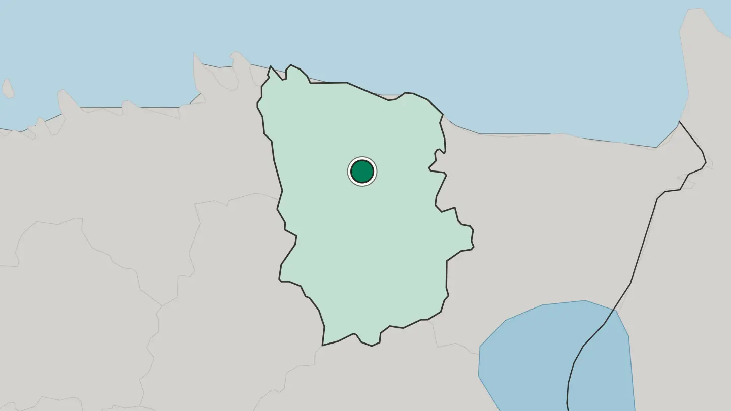 Map of Rakvere in Estonia