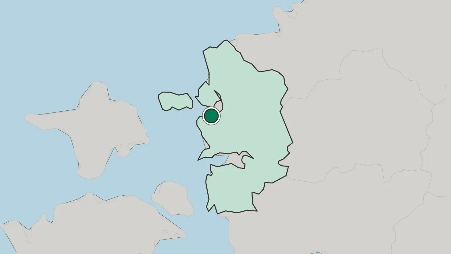 Map of Haapsalu in Estonia