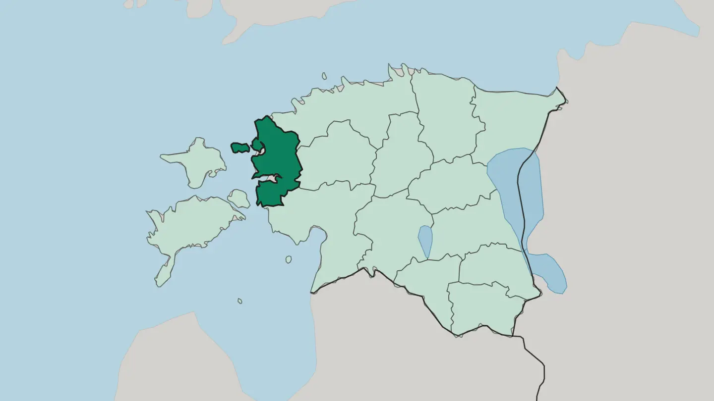 Map of Läänemaa in Estonia