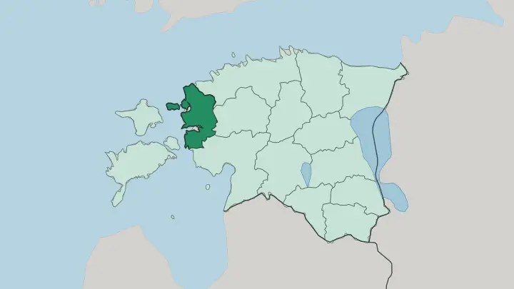 Map of Läänemaa in Estonia