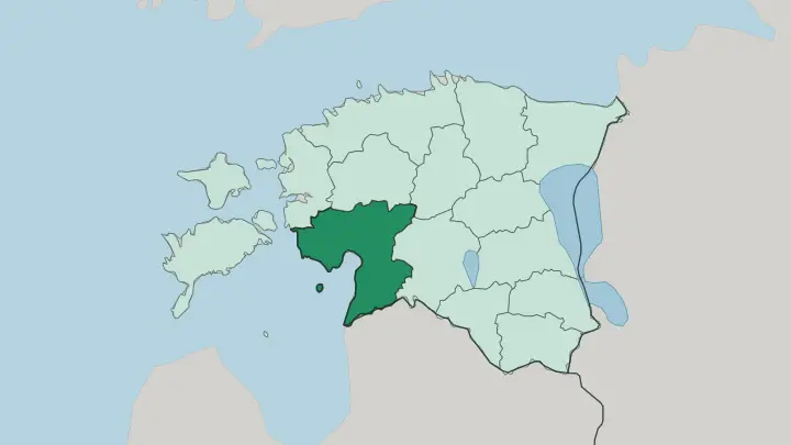 Map of Pärnumaa in Estonia