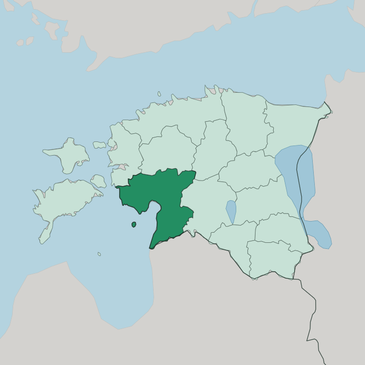 Map showing Pärnumaa — In Estonia