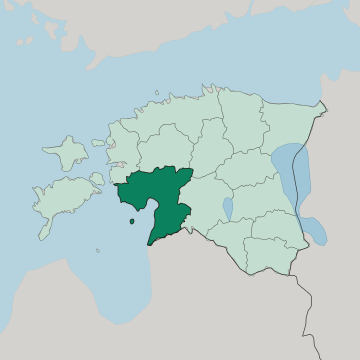 Map showing Pärnumaa — In Estonia