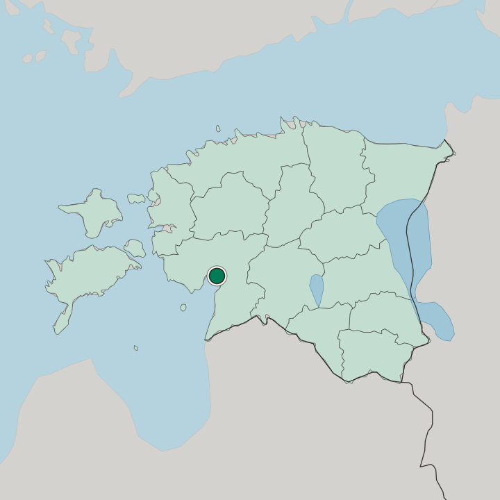 Map showing Pärnu — In Estonia