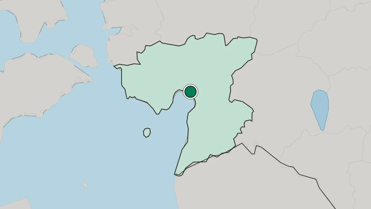 Map of Pärnu in Estonia