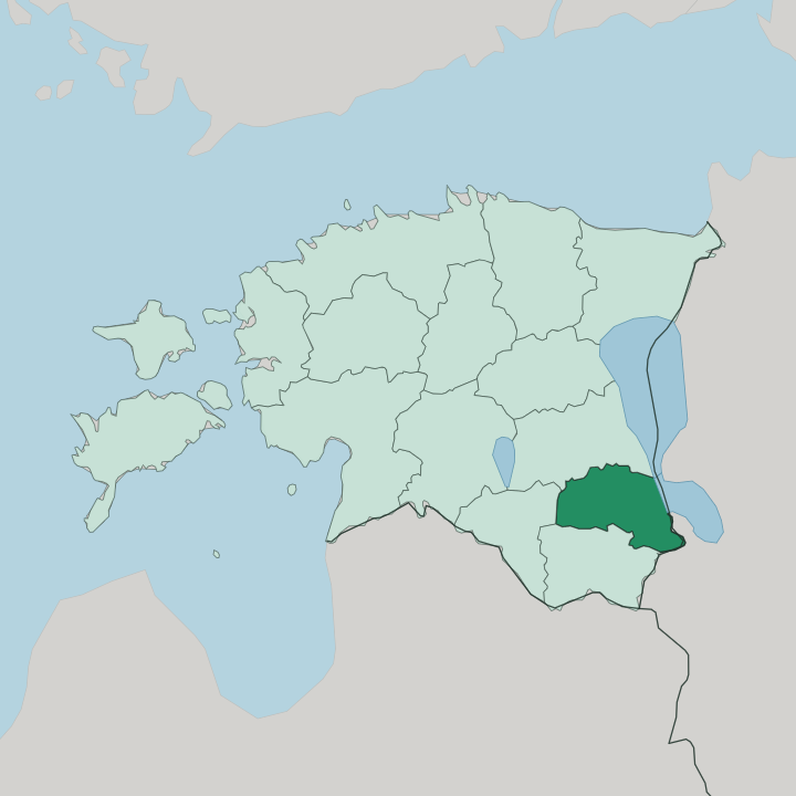 Map showing Põlvamaa — In Estonia