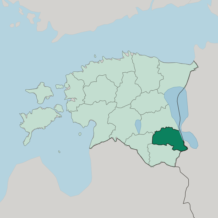 Map showing Põlvamaa — In Estonia