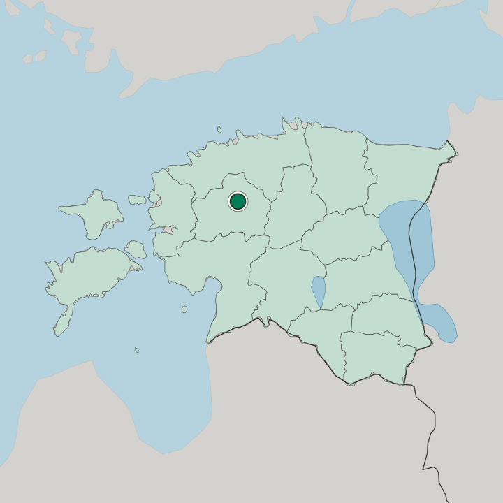 Map showing Rapla — In Estonia