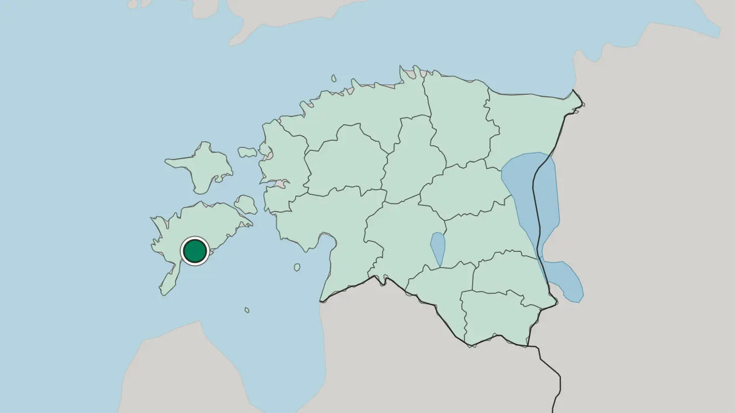 Map of Kuressaare in Estonia
