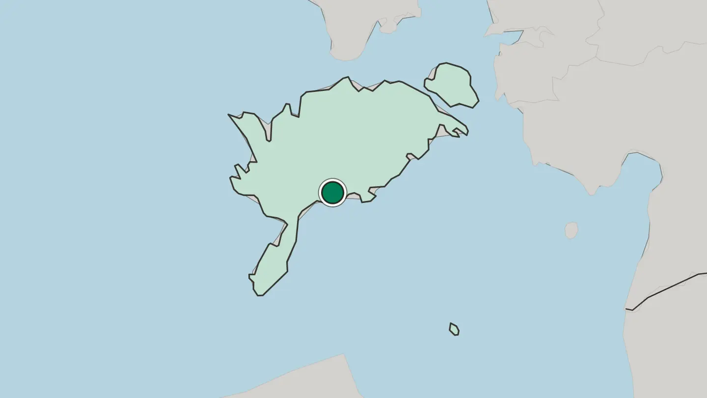 Map of Kuressaare in Estonia