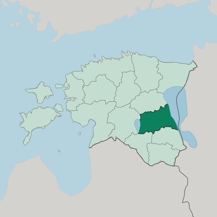 Map showing Tartumaa — In Estonia