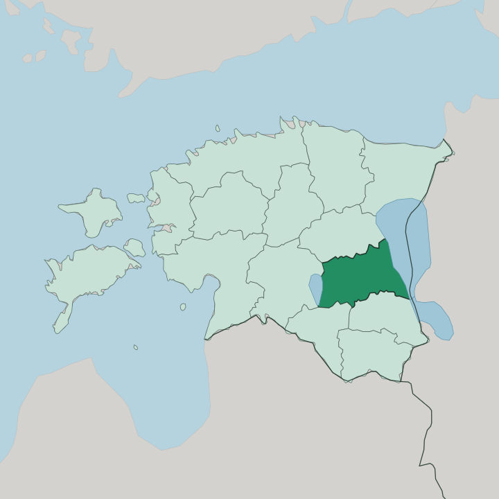 Map showing Tartumaa — In Estonia