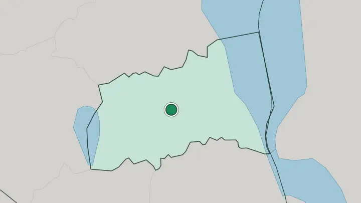 Map of Tartu in Estonia
