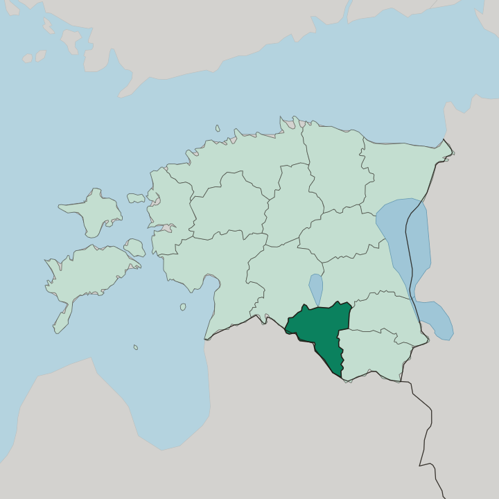 Map showing Valgamaa — In Estonia
