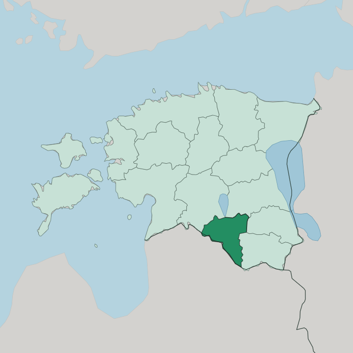 Map showing Valgamaa — In Estonia