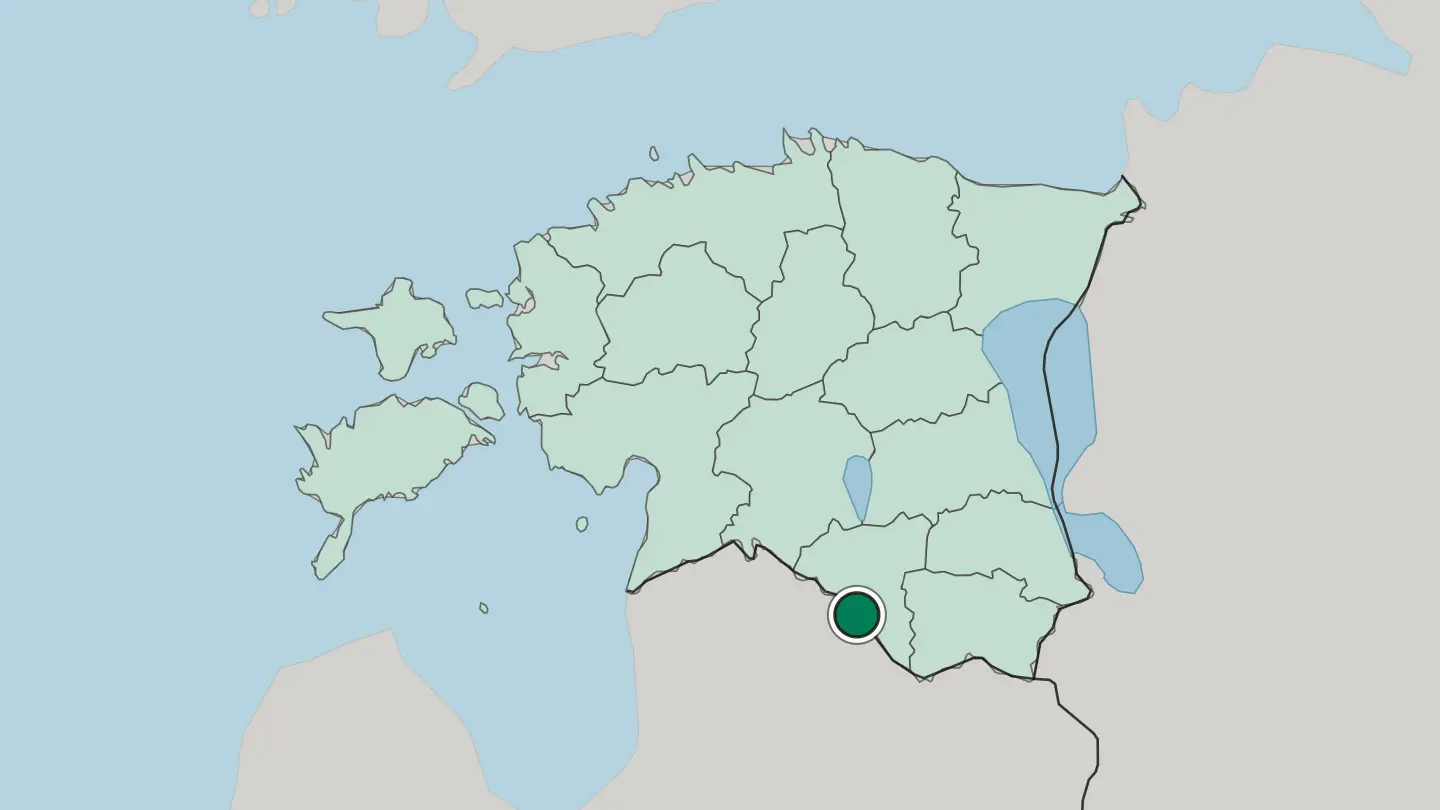Map of Valga in Estonia