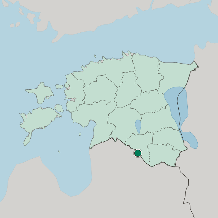 Map showing Valga — In Estonia
