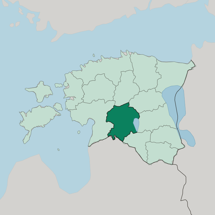 Map showing Viljandimaa — In Estonia