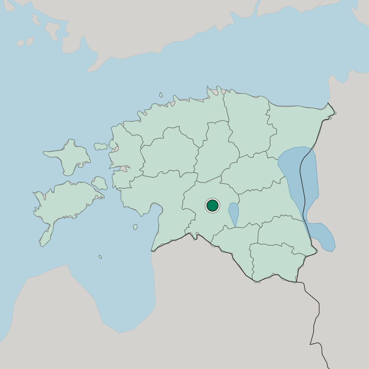 Map showing Viljandi — In Estonia