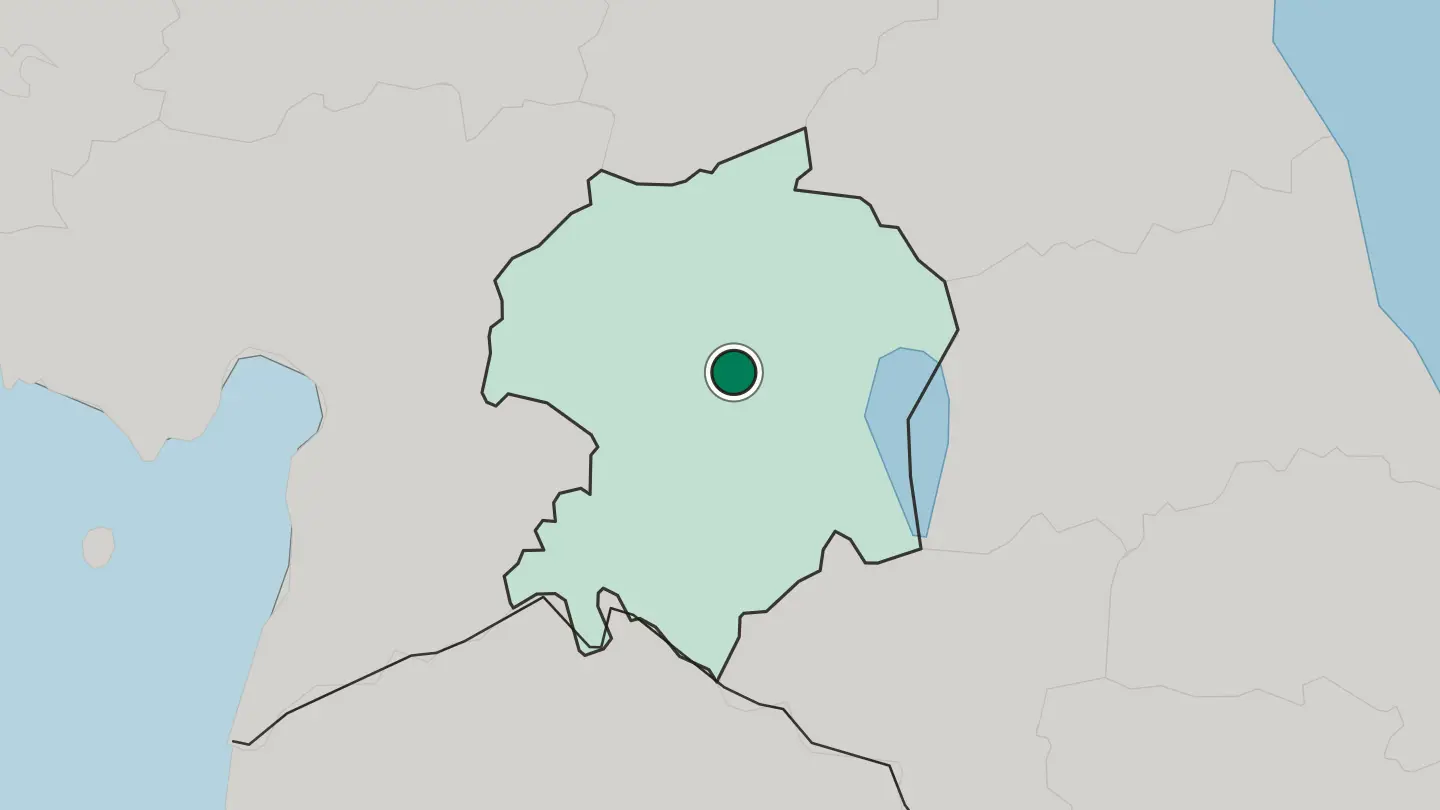 Map of Viljandi in Estonia