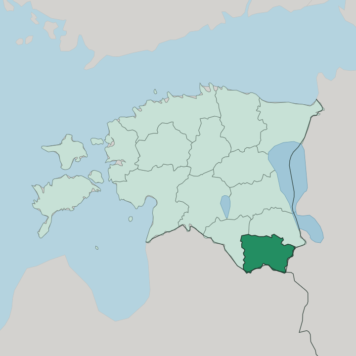 Map showing Võrumaa — In Estonia