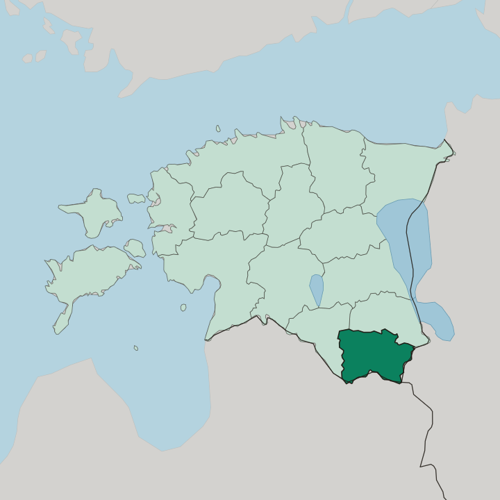 Map showing Võrumaa — In Estonia