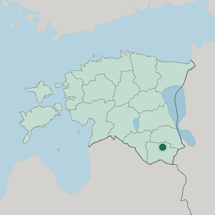Map showing Võru — In Estonia