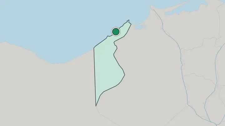 Map of Alexandria in Egypt