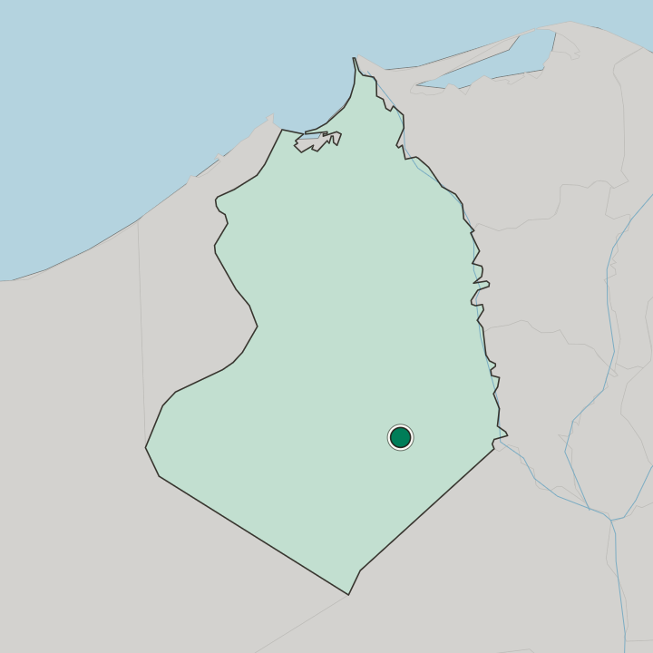 Map showing Madīnat as Sādāt — In Beheira Governorate