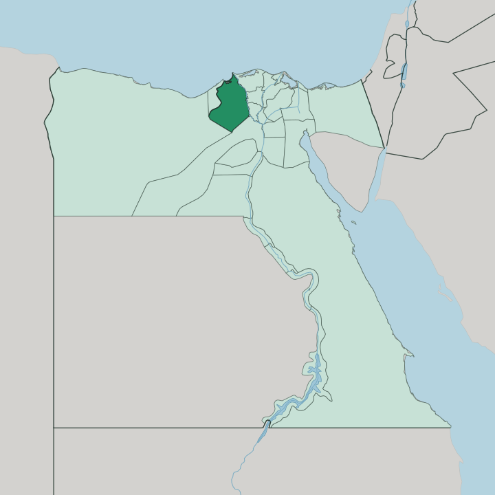 Map showing Beheira Governorate — In Egypt