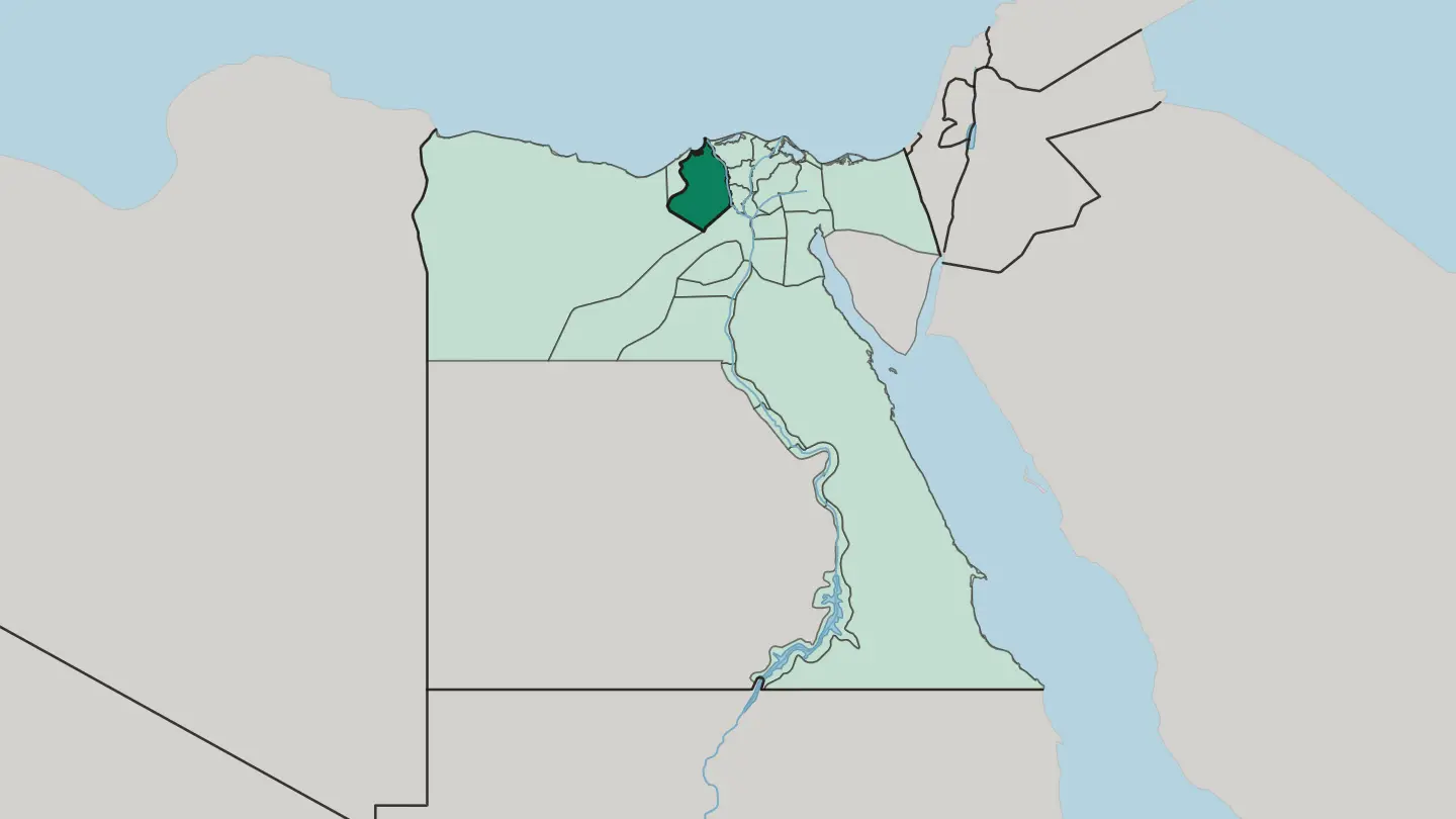 Map of Beheira Governorate in Egypt