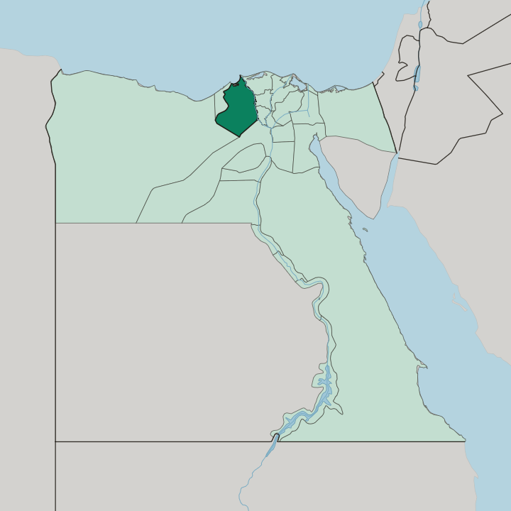 Map showing Beheira Governorate — In Egypt
