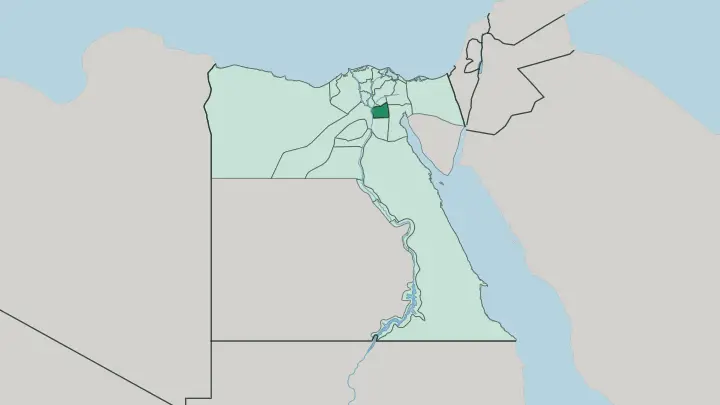 Map of Cairo Governorate in Egypt