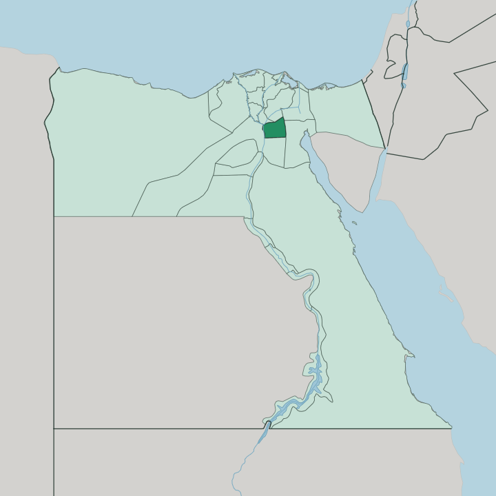 Map showing Cairo Governorate — In Egypt