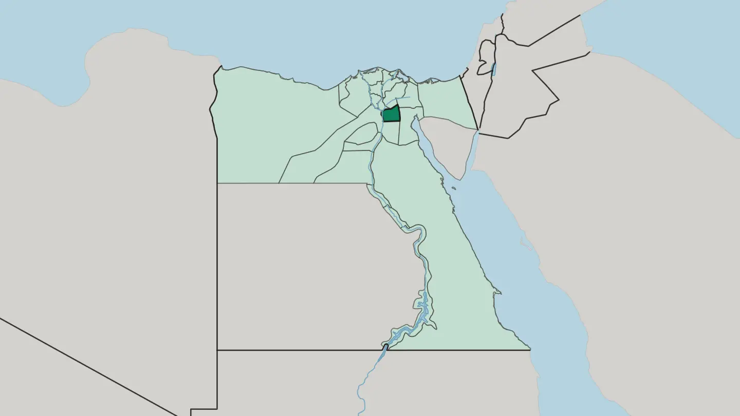Map of Cairo Governorate in Egypt